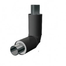 Неподвижная опора (ГОСТ 10704-91/10705-80, Мст.09г2с) 108х4,0-2(200)/315х16-ППУ-ОЦ (L=1500мм)без ОДК